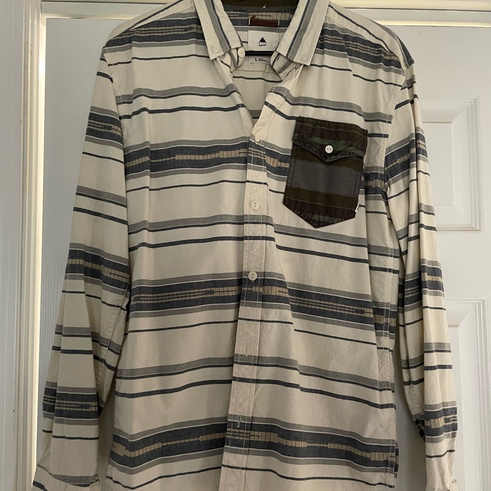 Burton snowboards Mens button up shirt